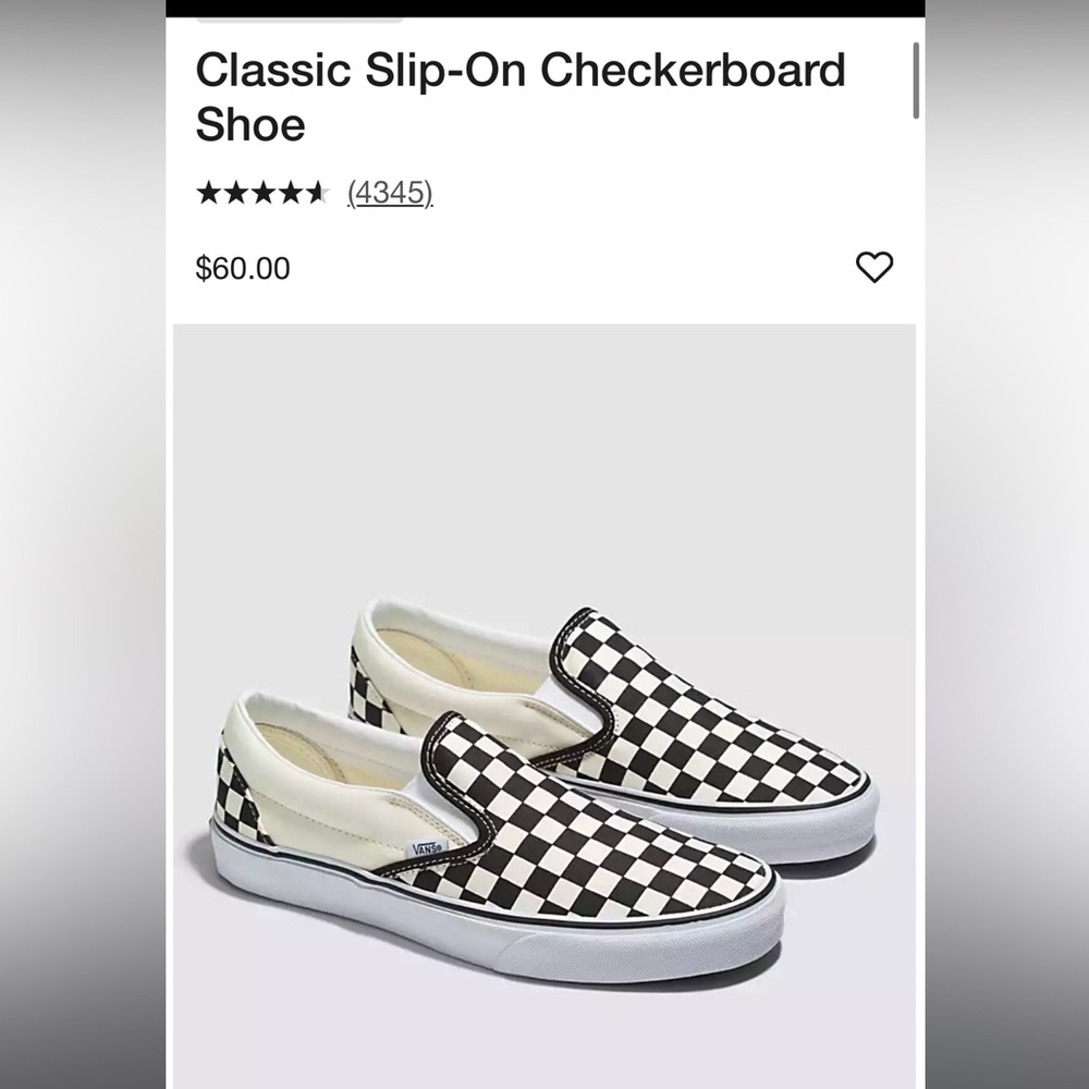 Classic slip on checkered vans